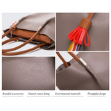 <bold>Tote & Crossbody Bag Set <br>Vegan-Leather Handbag  - strapsandbrass.com