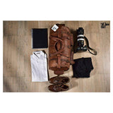 Duffel / Shoulder Bag <br> Genuine Leather Handbag  - strapsandbrass.com