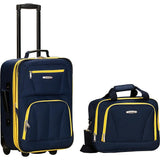 famous luggage riot 2 piece carry on luggage set 29 colors Luggage Navy - strapsandbrass.com
