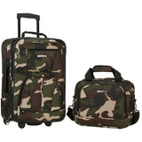 famous luggage riot 2 piece carry on luggage set 29 colors Luggage Camouflage Green - strapsandbrass.com