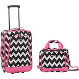 famous luggage riot 2 piece carry on luggage set 29 colors Luggage PinkCHEVRON - strapsandbrass.com