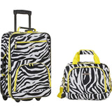famous luggage riot 2 piece carry on luggage set 29 colors Luggage Lime Zebra - strapsandbrass.com