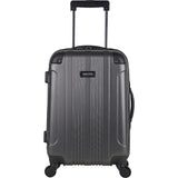 famous reaction out of bounds 20" spinner hard side carry-on Luggage Gray - strapsandbrass.com