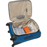 famous travel gear expandable spinner luggage - 20" soft side carry-on Luggage  - strapsandbrass.com