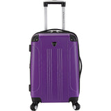 famous luggage Chicago 20" hardside exp. hardside carry-on luggage Purple - strapsandbrass.com