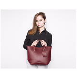 <bold>Tote / Shoulder Bag  <br>Vegan-Leather Handbag  - strapsandbrass.com