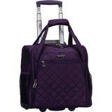 famous luggage wheeled underseat carry-on 7 colors softside carry-on luggage Black - strapsandbrass.com