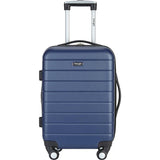famous luggage wrangler 3-n-1 20" expandable hard side carry-on Luggage Navy - strapsandbrass.com