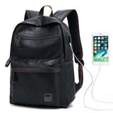 Backpack USB Charging <br> Vegan Leather Backpack  - strapsandbrass.com