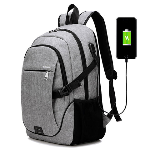 Backpack USB Charging <br> Canvas Backpack  - strapsandbrass.com