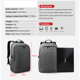 Backpack USB Charging & Anti-Theft <br> Oxford Backpack  - strapsandbrass.com