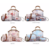 <bold>Tote Crossbody Bag & Purse Set <br>Canvas & Vegan-Leather Handbag  - strapsandbrass.com