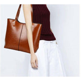 <bold>Tote  / Shoulder Bag  <br>Vegan-Leather Handbag  - strapsandbrass.com