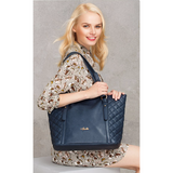 <bold>Tote / Shoulder Bag  <br>Vegan-Leather Handbag  - strapsandbrass.com