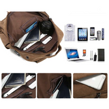 Backpack USB Charging & Anti-Theft <br> Canvas Backpack  - strapsandbrass.com