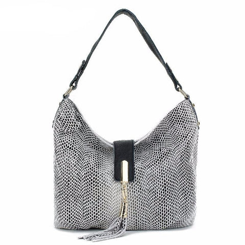 <bold>Hobo / Tote Bag <br>Genuine-Leather Handbag Beige - strapsandbrass.com