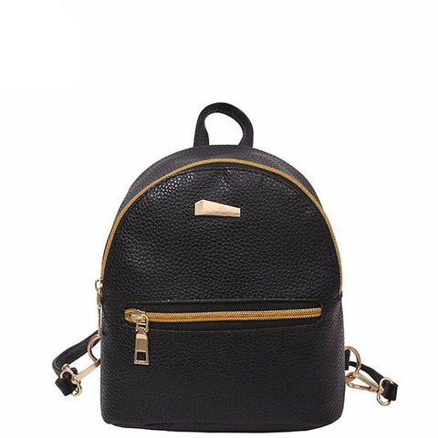<bold>Youth Backpack <br>Vegan-Leather Fashion Backpack Black backpack - strapsandbrass.com