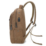 Backpack USB Charging & Anti-Theft <br> Canvas Backpack  - strapsandbrass.com