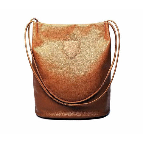 <bold>Bucket / Tote Bag<br>Vegan-Leather Handbag  - strapsandbrass.com