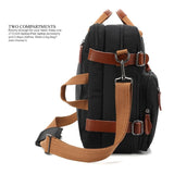 Convertible Backpack / Messenger / Laptop <br> Nylon Backpack  - strapsandbrass.com