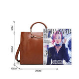 <bold>Tote  / Shoulder Bag  <br>Vegan-Leather Handbag  - strapsandbrass.com