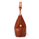 <bold>Bucket / Shoulder Bag <br>Vegan-Leather Handbag  - strapsandbrass.com