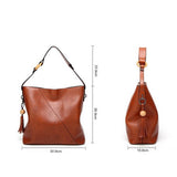 <bold>Bucket / Shoulder Bag <br>Vegan-Leather Handbag  - strapsandbrass.com