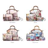 <bold>Tote Crossbody Bag & Purse Set <br>Canvas & Vegan-Leather Handbag  - strapsandbrass.com