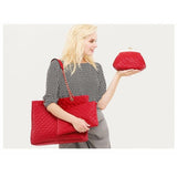 <bold>Tote Crossbody Bag & Purse Set <br>Vegan-Leather Handbag  - strapsandbrass.com