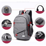 Backpack USB Charging & Water Resistant <br> Oxford Backpack  - strapsandbrass.com