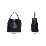 <bold>Bucket / Tote Bag  <br>Vegan-Leather Handbag  - strapsandbrass.com