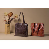 <bold>Bucket / Tote Bag <br>Genuine-Leather Handbag  - strapsandbrass.com