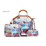 <bold>Tote Crossbody Bag & Purse Set <br>Canvas & Vegan-Leather Handbag  - strapsandbrass.com