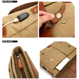 Messenger Bag | Briefcase <br> Genuine Leather | Canvas Handbag  - strapsandbrass.com