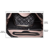 <bold>Tote Crossbody Bag & Purse Set <br>Vegan-Leather Handbag  - strapsandbrass.com