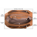 <bold>Tote / Shoulder Bag  <br>Vegan-Leather Handbag  - strapsandbrass.com