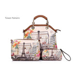 <bold>Tote Crossbody Bag & Purse Set <br>Canvas & Vegan-Leather Handbag  - strapsandbrass.com