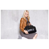 <bold>Tote / Shoulder Bag  <br>Vegan-Leather Handbag  - strapsandbrass.com