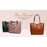 <bold>Tote Crossbody Bag & Purse Set <br>Vegan-Leather Handbag  - strapsandbrass.com