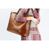 <bold>Tote  / Shoulder Bag  <br>Vegan-Leather Handbag  - strapsandbrass.com