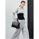 <bold>Top-Handle  / Crossbody Bag <br>Genuine-Leather Handbag  - strapsandbrass.com