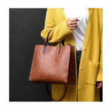 <bold>Tote / Shoulder Bag  <br>Vegan-Leather Handbag  - strapsandbrass.com