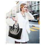 <bold>Tote / Shoulder Bag <br>Genuine-Leather Handbag  - strapsandbrass.com