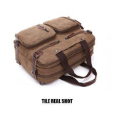 <bold>Laptop / Messenger Bag  <br>Canvas Handbag  - strapsandbrass.com