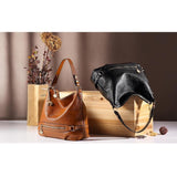 <bold>Hobo  / Tote Bag <br>Genuine-Leather Handbag  - strapsandbrass.com