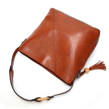<bold>Bucket / Shoulder Bag <br>Vegan-Leather Handbag  - strapsandbrass.com