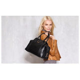 <bold>Tote / Shoulder Bag  <br>Vegan-Leather Handbag  - strapsandbrass.com