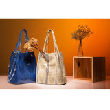 <bold>Bucket / Tote Bag <br>Genuine-Leather Handbag  - strapsandbrass.com