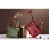 <bold>Tote / Shoulder Bag <br>Genuine-Leather Handbag  - strapsandbrass.com
