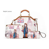 <bold>Tote Crossbody Bag & Purse Set <br>Canvas & Vegan-Leather Handbag  - strapsandbrass.com